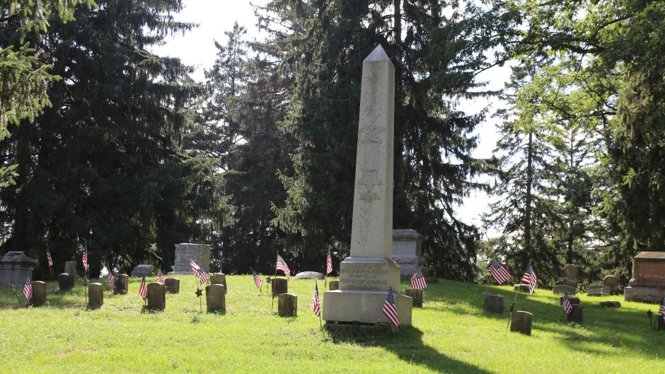 Greenwood Cemetery sits on 80-acres and displays three types of landscape designs common in cemeteries (park, lawn and hybrid).
