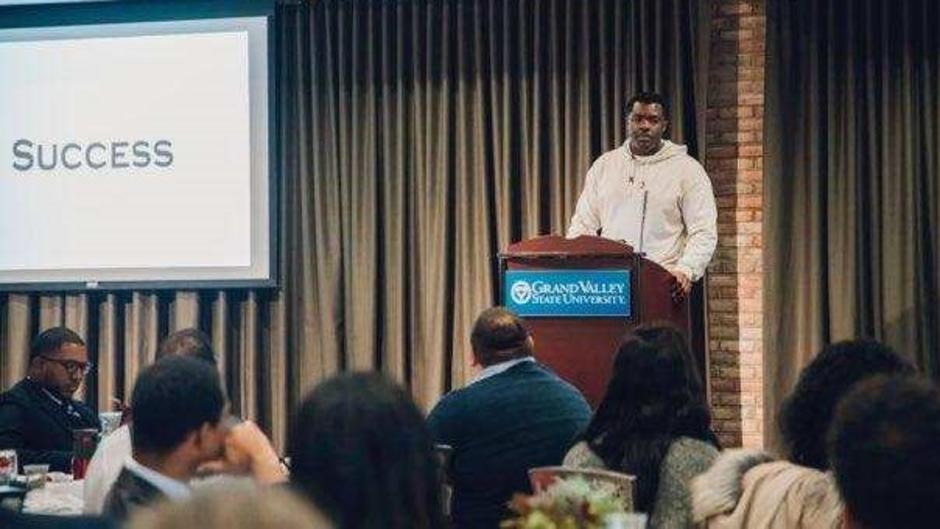 Damon Lawerence, CEO of Homage Hospitality, speaking at #TheShift Summit.