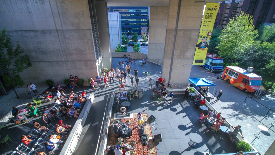 GRAM on the Green is a great way to experience local live music, art, and plentiful food options all in the heart of downtown Grand Rapids.