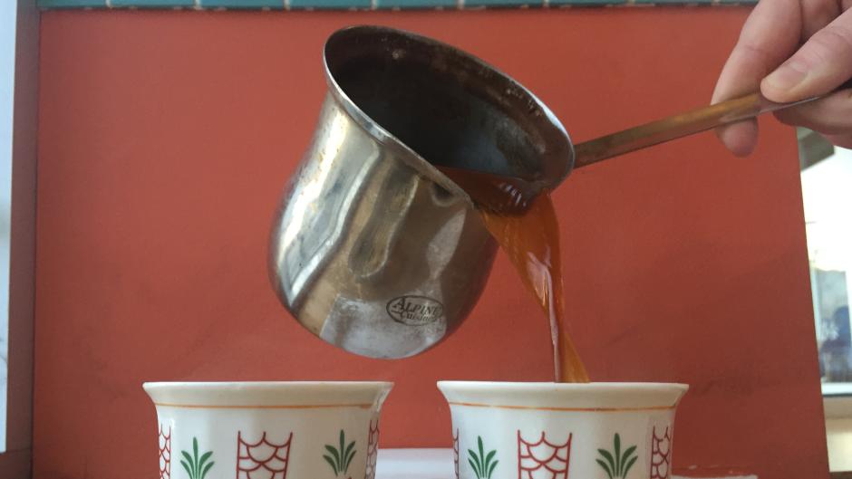 Turkish coffee is a must at Marie Catrib's.