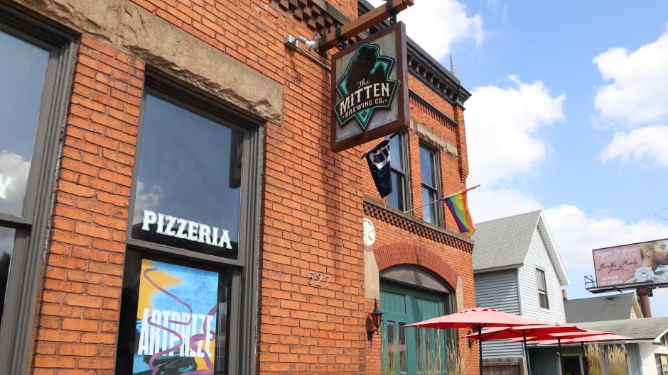 Mitten Brewing Co is home to Hearts for the Arts' exhibition during ArtPrize 10. Photo Credit: Experience Grand Rapids