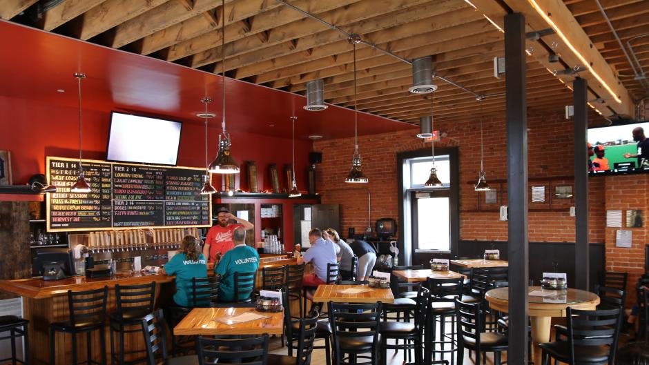 Visit the upstairs bar at the Mitten Brewing Co. to witness a piece of the location's haunted past.