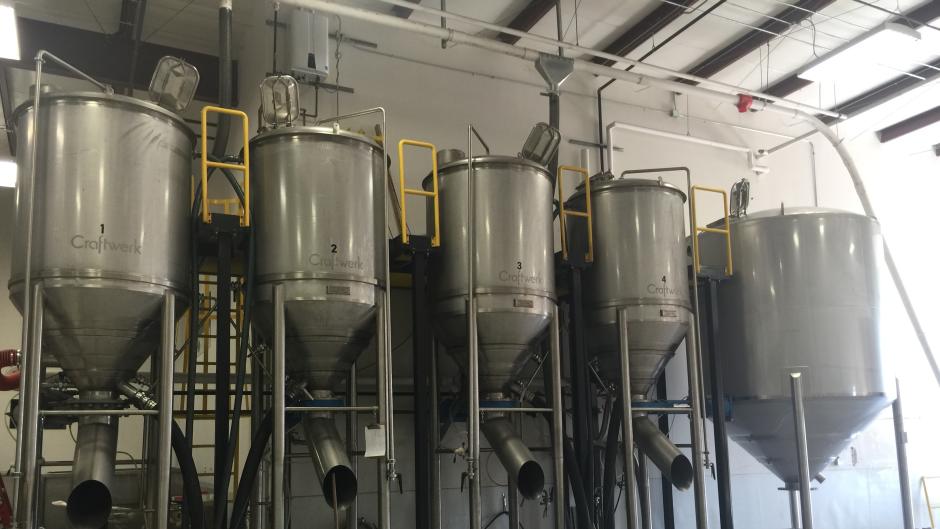 Steep tanks at Pilot Malt House.