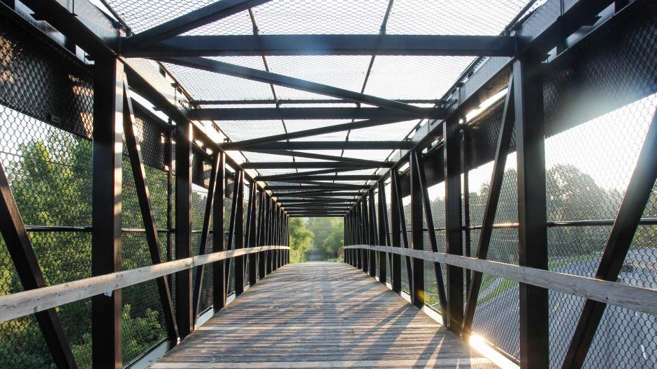 The 92-mile Fred Meijer White Pine Trail begins on Grand Rapids' northside and ends in Cadillac, Michigan.