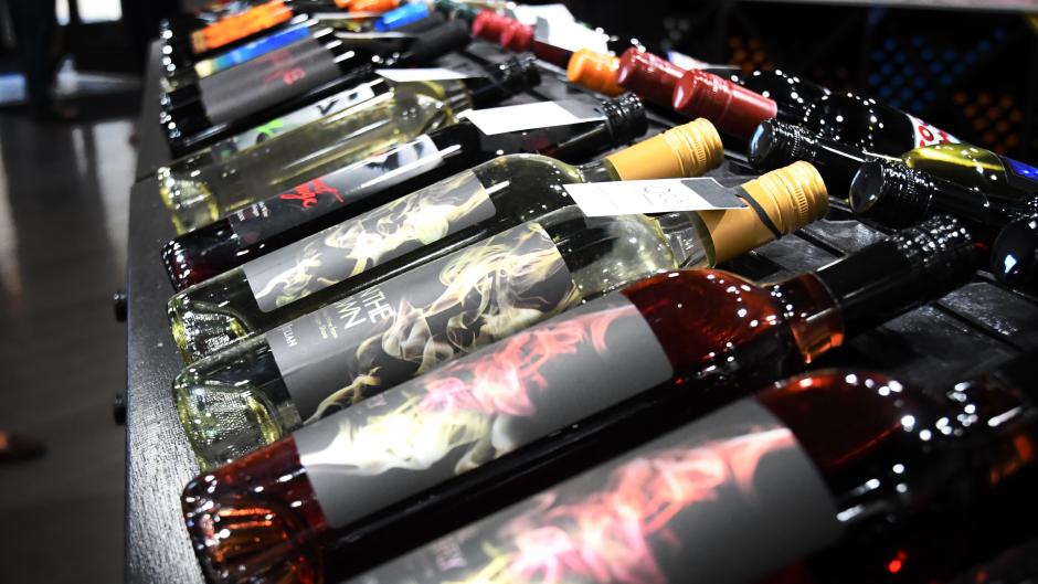 A row of wine bottles from House of Wine