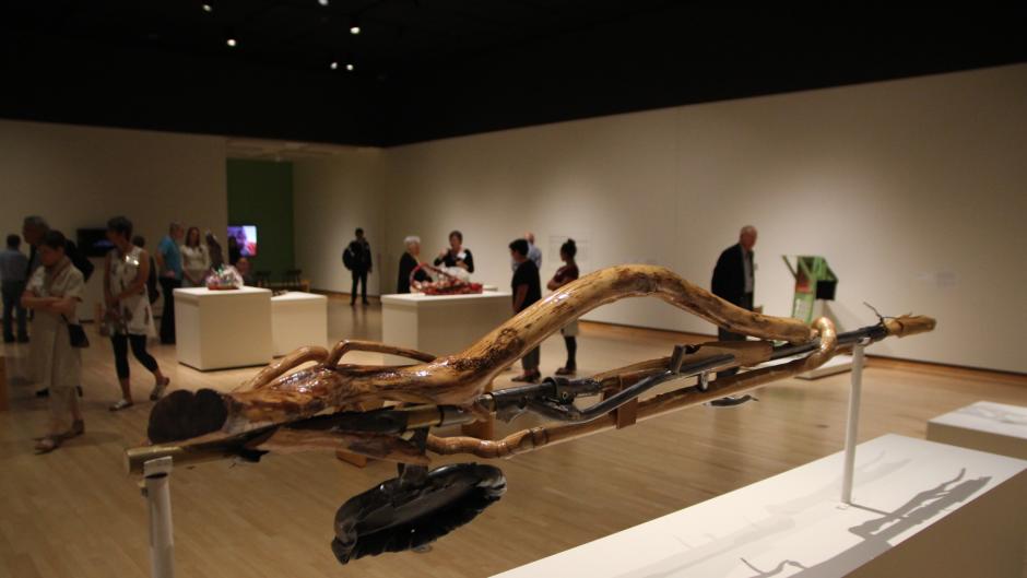 "Blind Crook" (2017) by Brian Catling on view as part of the Process and Presence exhibit at Frederik Meijer Gardens & Sculpture Park.