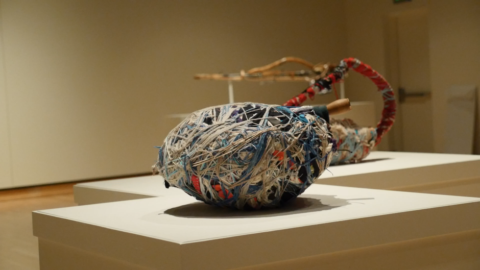 The Process and Presence exhibition runs through January 6, 2019. The exhibit includes Judith Scott's sculpture, "Untitled" (2004).