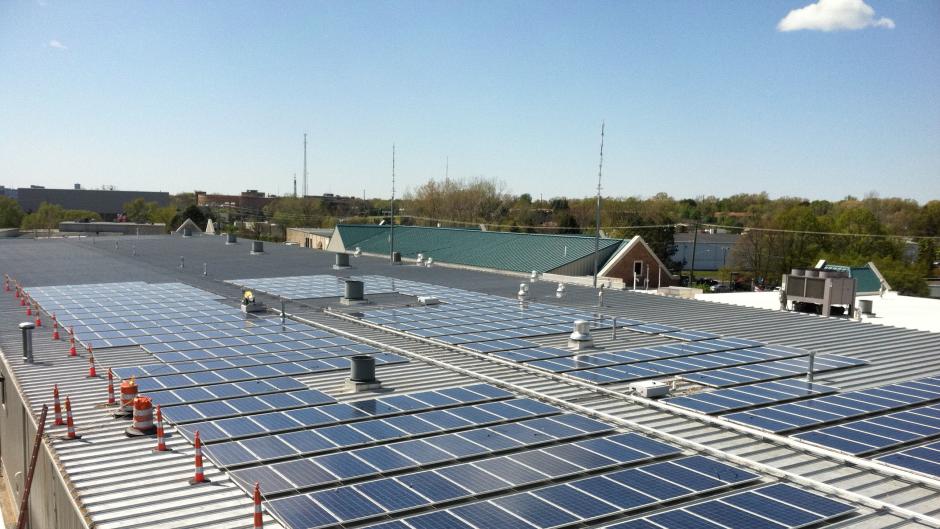 Solar panels in Grand Rapids.