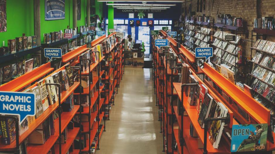 Whether you're looking for comics, games, or collectible items, Vault of Midnight carries a large selection to choose from.