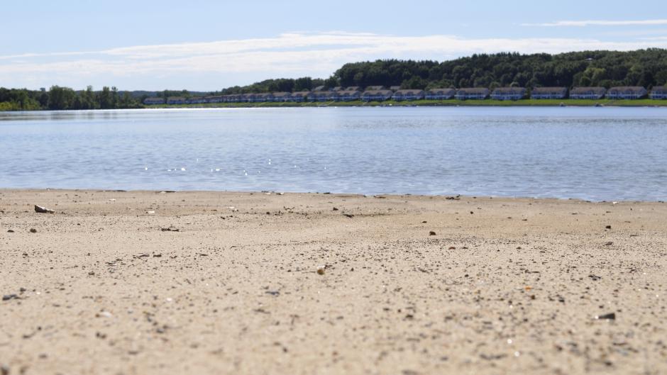 A view of the beautiful, clean beach and water at Versluis Park.