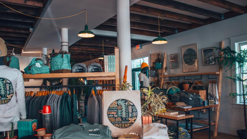 Interior of Woosah Outfitters.