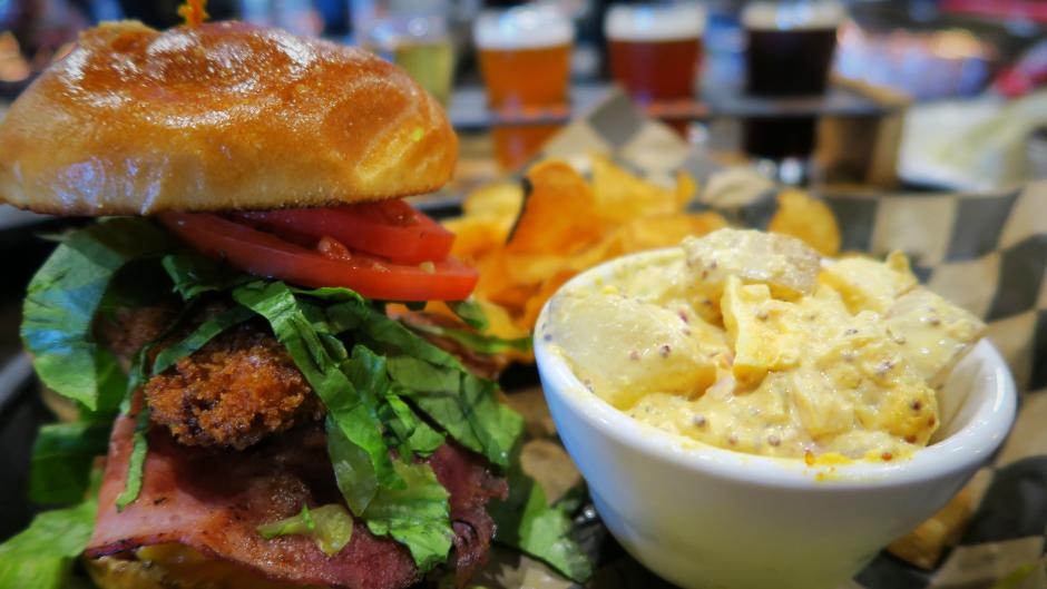 Big Boiler Brewing is one of two breweries in Lowell, and it serves a full menu with more than 10 beers on tap.