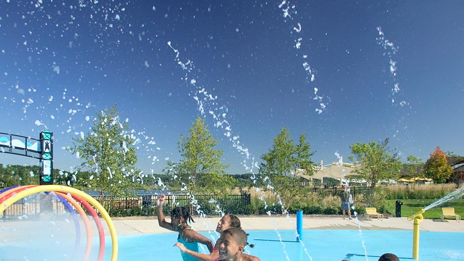 Millennium Park's splash pad is a great place to cool off while having fun.