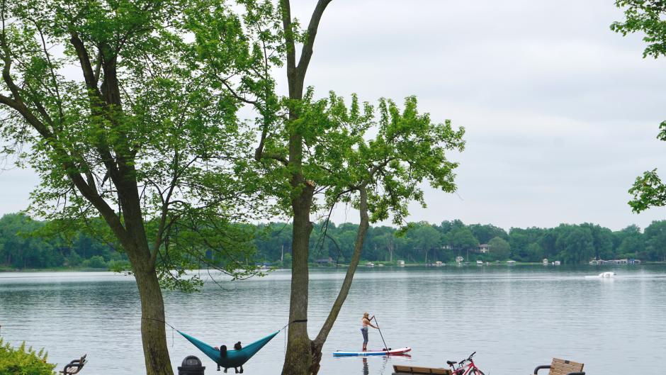 Bring your picnic to John Collins Park to hammock, watch boats and paddlers, and enjoy the large, grassy park.