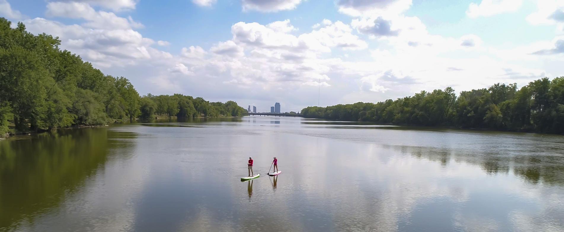 The Grand Rapids area offers many lakes and rivers that are great for SUPing.