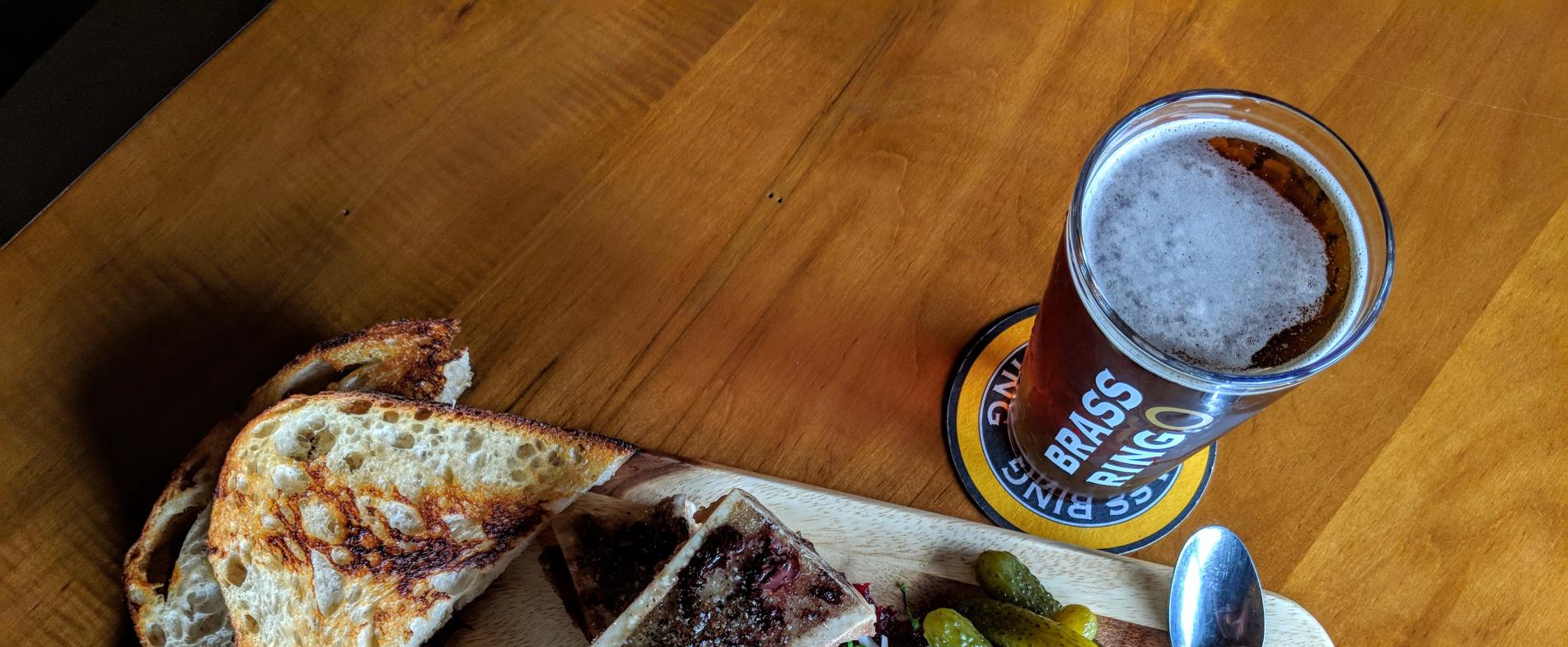 Brass Ring Brewing's bone marrow is the first of two dinner courses offered for $25 during RWGR.