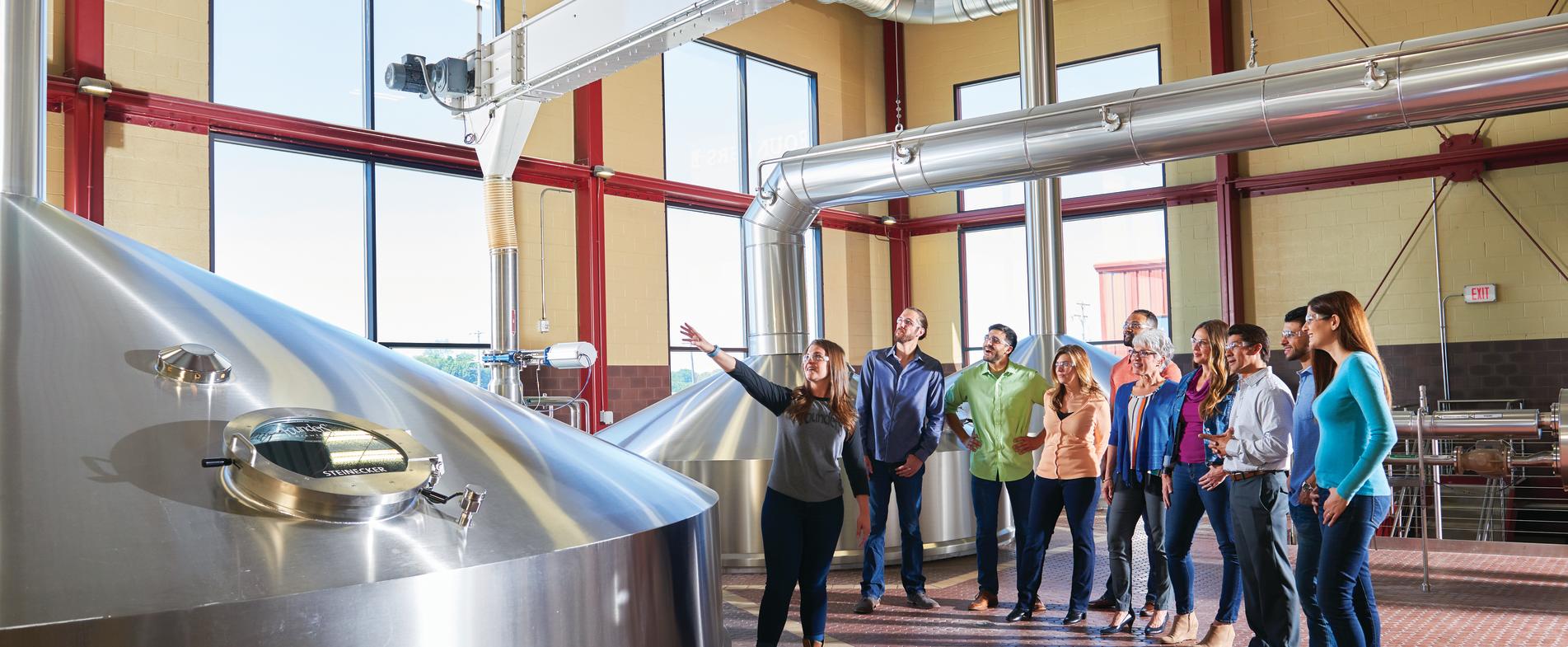 Tour Walking Through Founder Brewing Company