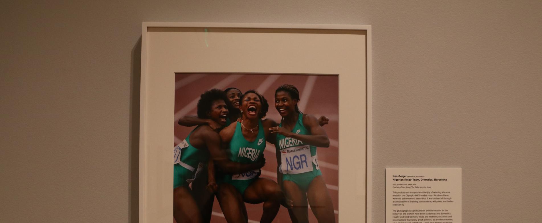 The Nigerian 4x100 meter relay team exuding excitement after earning a bronze medal in the 1992 Olympics is just one of the images featured in "Who Shot Sports."