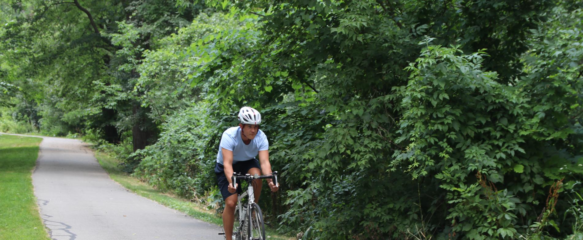 Millennium Park offers plenty of bike paths for safe bike riding.