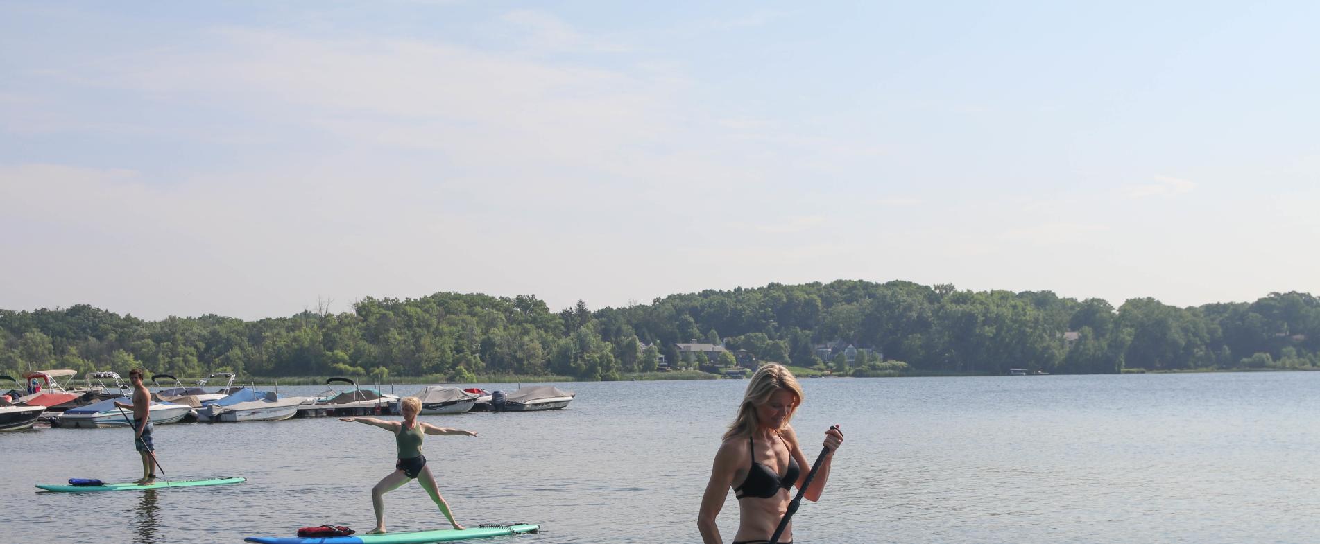 There are plenty of rivers and lakes around West Michigan that are perfect for paddle boarding.