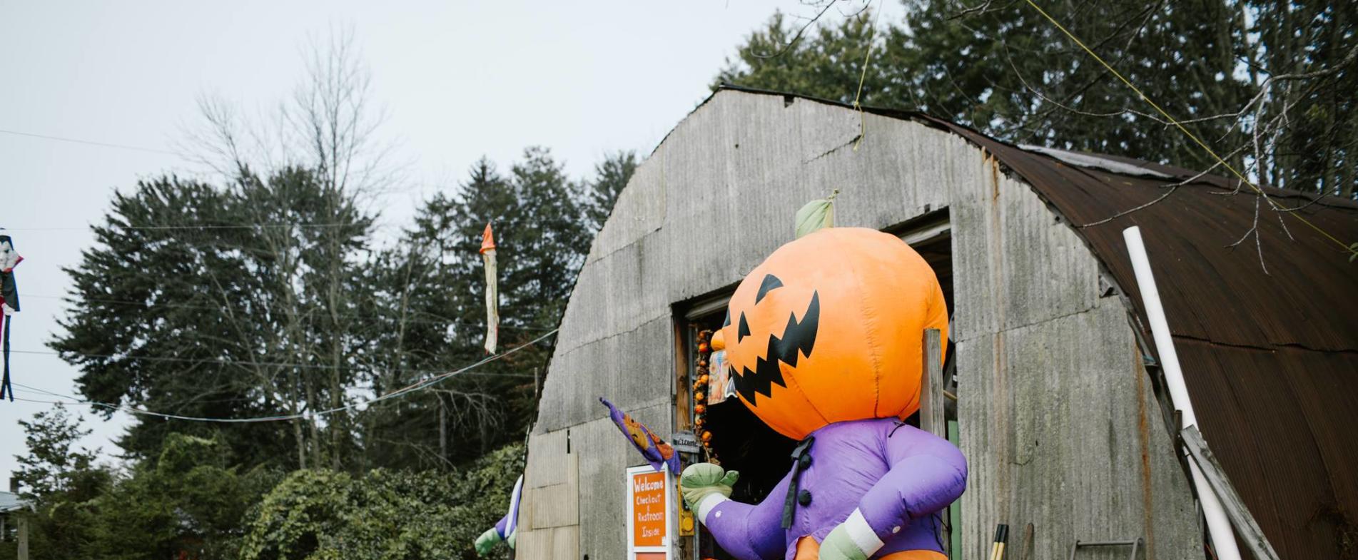 The 20-minute Spooky Woods Hayride at Bethke Farms is a great way to find family friendly frights.