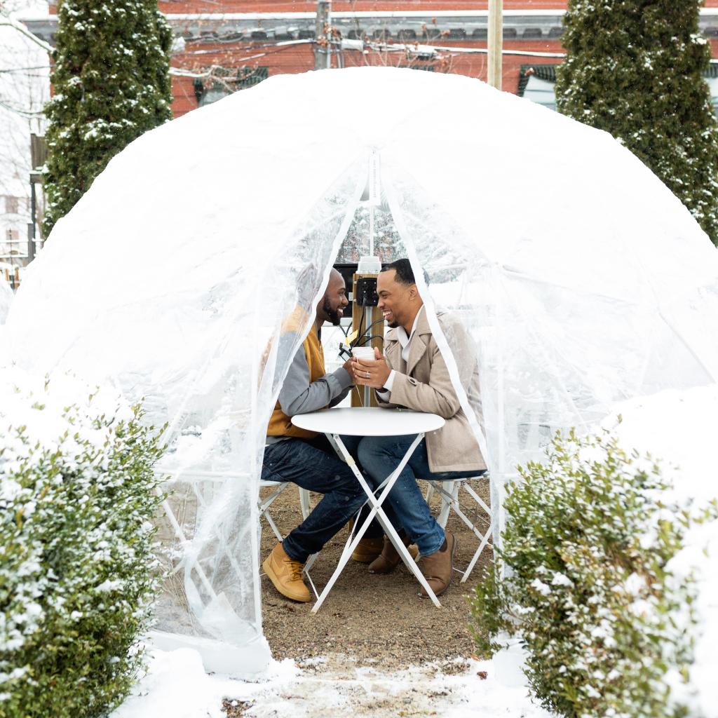 Grand Rapids Outdoor Dining In Winter Heated Igloos Domes