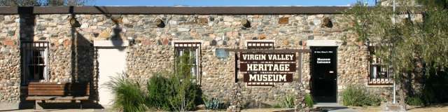 An external look at the Virgin Valley Heritage Museum.