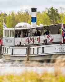 The Steamer D/S Turisten on the Halden Canal in Eastern Norway.