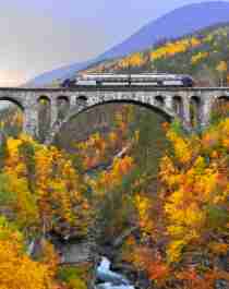 The Rauma Railway running across the Kylling bridge