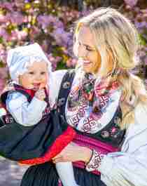 Mother and child in bunad at Norway’s national day