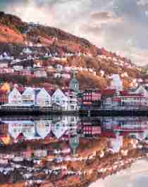 The UNESCO world heritage site Bryggen in Bergen, Fjord Norway
