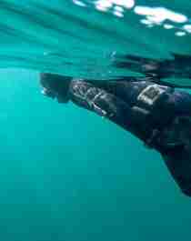 Man scuba diving in the sea