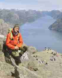 Nature guide Johannes at Preikestolen in Fjord Norway