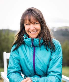 Portrait of ski instructor Joy O’Flanagan, Norway
