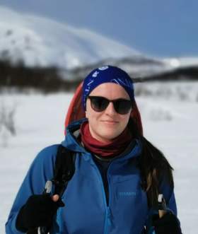 Regine Igesund on a ski trip, Norway