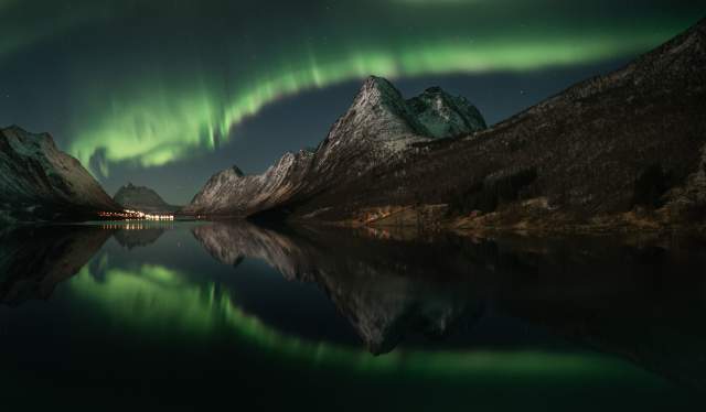 Northern lights over Senja