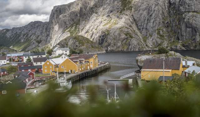The fishing village Nusfjord in Lofoten, Northern Norway