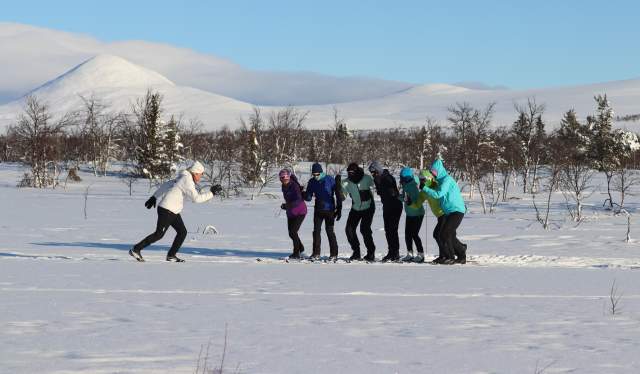 Cross-country skiing course at the mountain hotell Venabu Fjellhotell in Eastern Norway