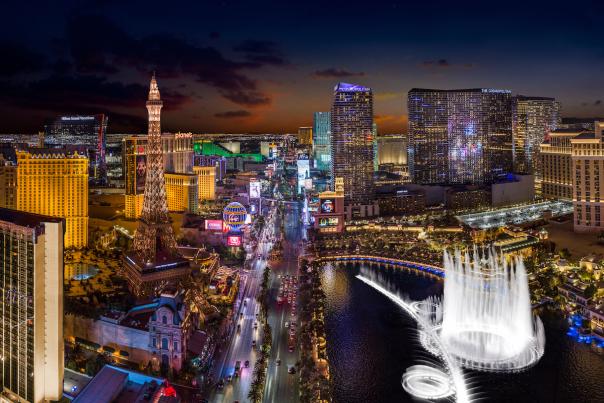 See the unbelievable views of the Las Vegas strip at night.