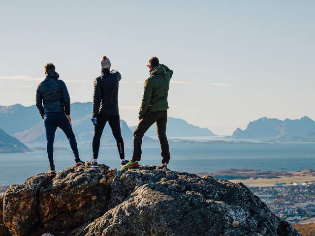 People hiking to Keiservarden in Bodø, Northern Norway