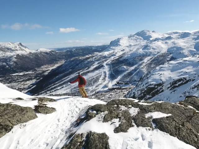 Alpine skiing in Hemsedal, Eastern Norway