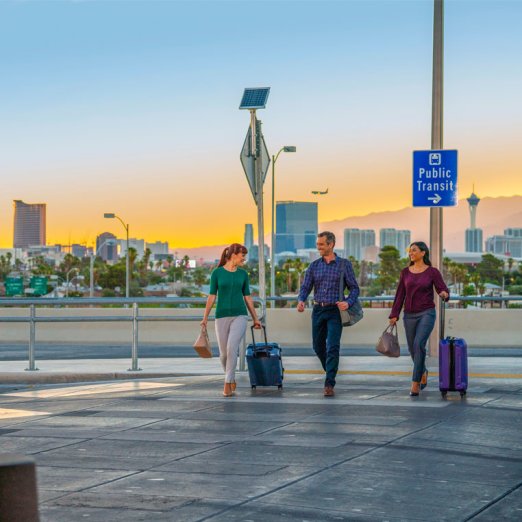 Business travelers at the airport