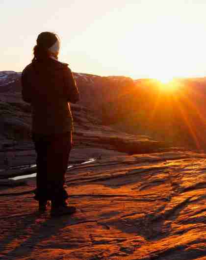 Sunrise The Pulpit Rock in Ryfylke, Fjord Norway