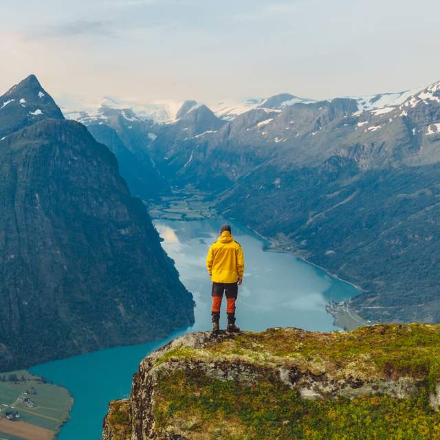 Plan your trip to Nordfjord and go hiking to Mount Klovane in Olden, Fjord Norway