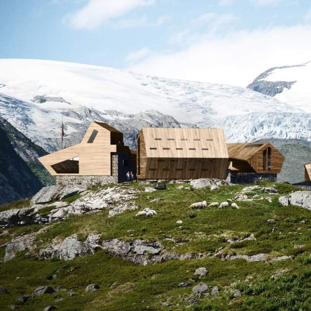 architektur-in-den-norwegischen-bergen-h-tten-in-norwegen