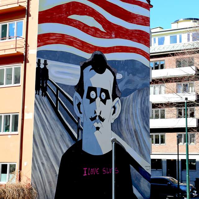"Munch (2015)" by Steffen Kverneland in the neighbourhood of Tøyen in Oslo, Eastern Norway