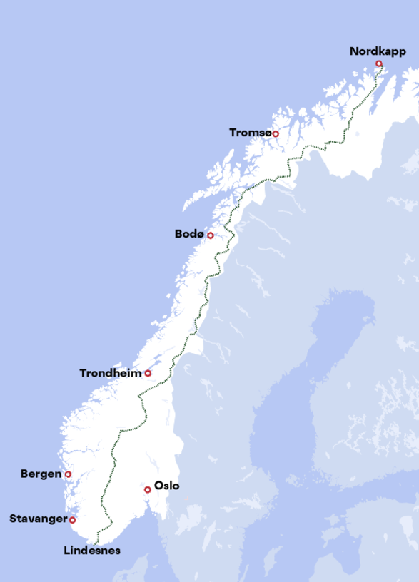 Oda Ramsdal's hiking trail from Lindesnes to North Cape