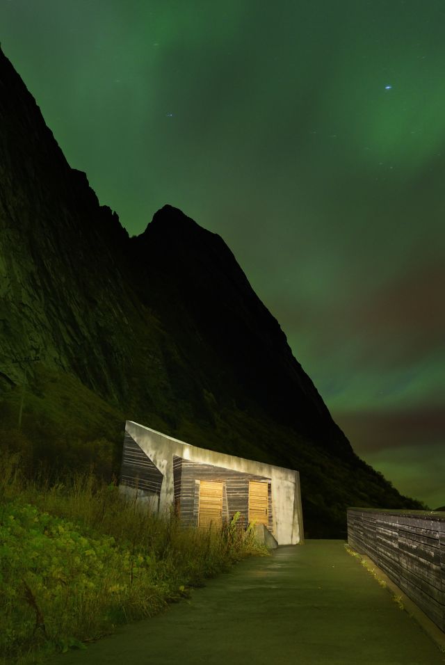 Restroom at Tungeneset, Norwegian Scenic Route Senja in Northern Norway