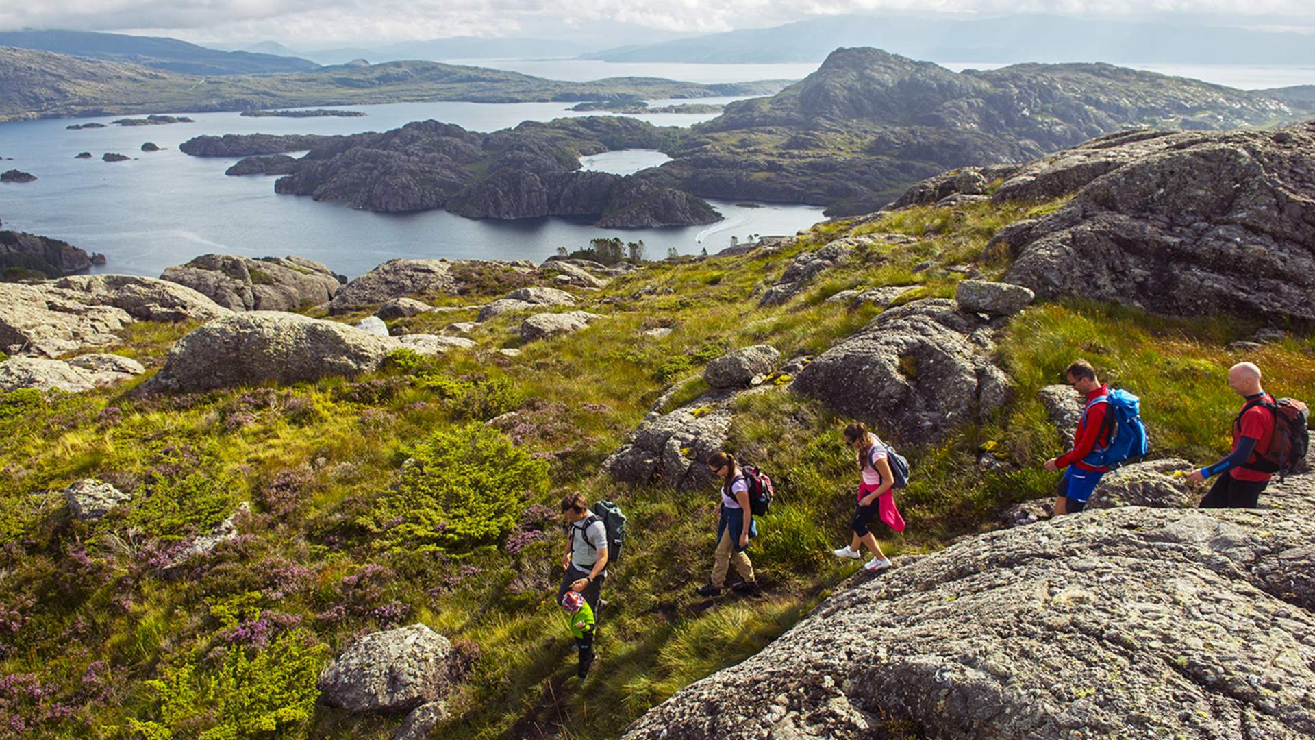 På tur i vakkert landskap