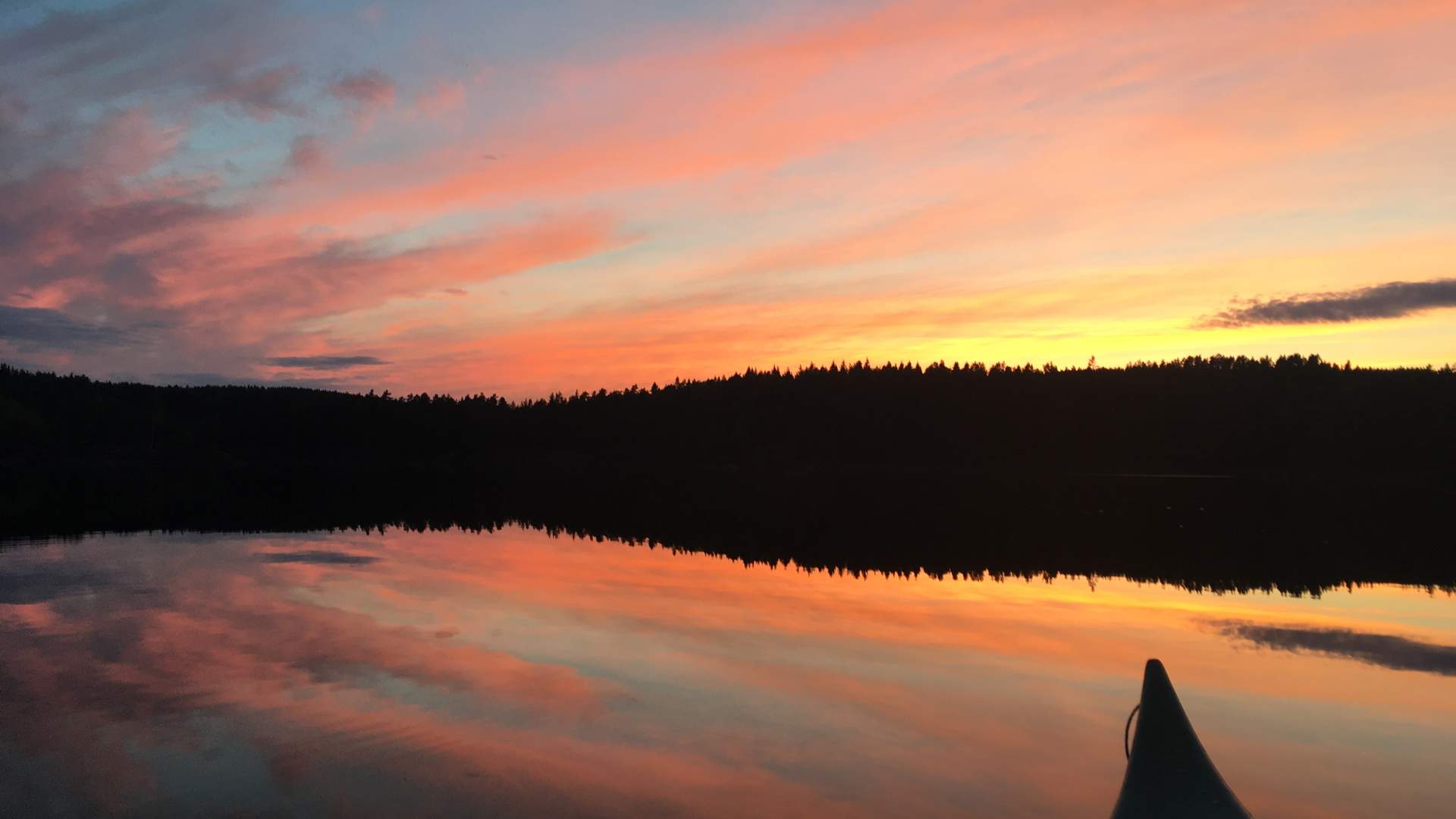 Steinsvannet i solnedgang